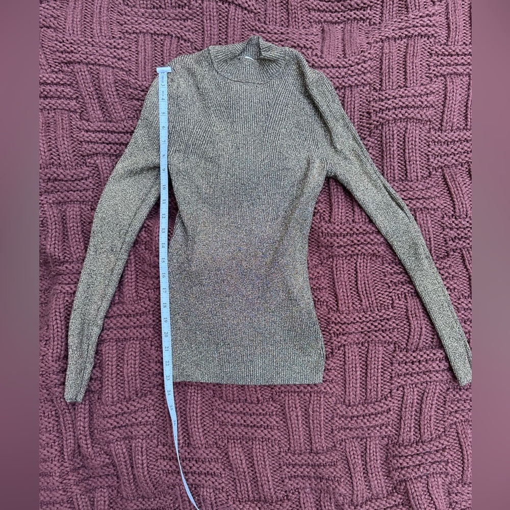 Sandro Shimmering long sleeve blouse